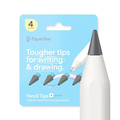 Paperlike PL-APT-CB-25 Pencil Tips for Apple Pencil - Charcoal/Blue - 4 Count