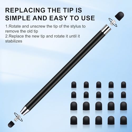 SLKIJDHFB 10 Pack Stylus Pen GOOD1 Universal Compatibility Touch Screen Pens 2-in-1 with Dual Rubber Tips