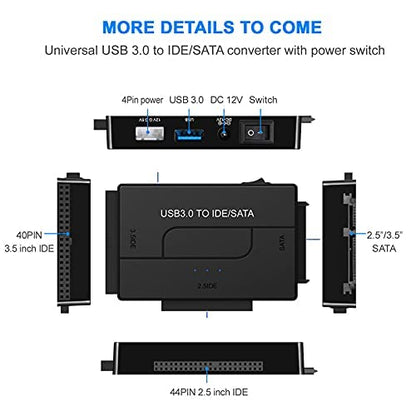 YINNCEEN Ultra Recovery Converter 12V 2A 3 Ports USB 3.0 Connector Power Adapter