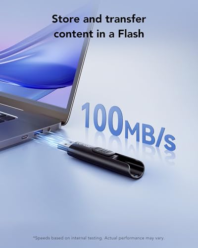 Lexar 64GB A30E USB 3.2 Gen 1 Flash Drive, Read Speed 100MB/s, USB Type-A, Lightweight