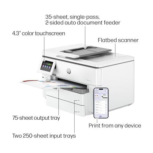 HP OfficeJet Pro 9730e Color Inkjet Printer 4800 x 1200 22.0 B&W 18.0 Color A4 Printer