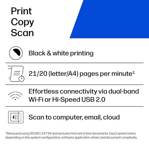 HP LaserJet MFP M140w Multifunction Printer, Black and White, 600x600 DPI, 21 PPM
