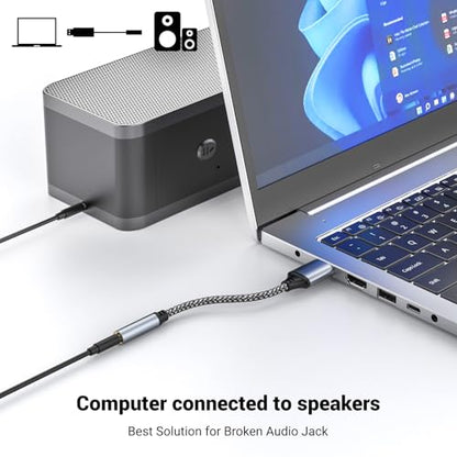 Pastall USB-3.5T-Cable 48KHz Surround Sound External Audio Adapter