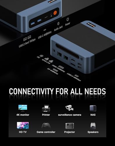 BOSGAME E5 Mini PC 4K 60Hz AMD Ryzen 3 5300U