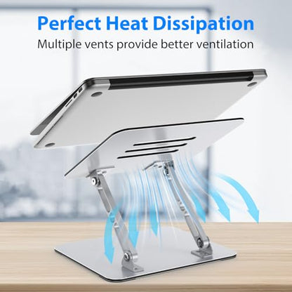 Gogoonike Adjustable Laptop Stand 10-15.6 inch Portable Tabletop Ergonomic Metal Riser