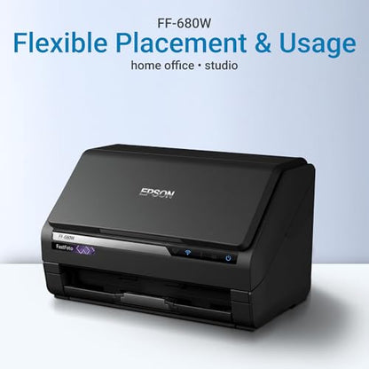 Net Straight FF680W Document Scanner 12800 dpi 48 Bits Optical 24 Greyscale USB