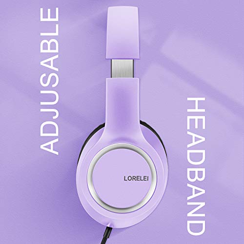 LORELEI X8 Over-Ear Wired Headphones 40mm Dynamic Driver, 20 Hz to 20 kHz Frequency Range, Dark Purple