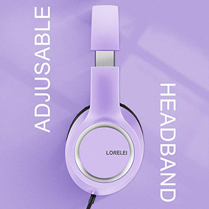 LORELEI X8 Over-Ear Wired Headphones 40mm Dynamic Driver, 20 Hz to 20 kHz Frequency Range, Dark Purple