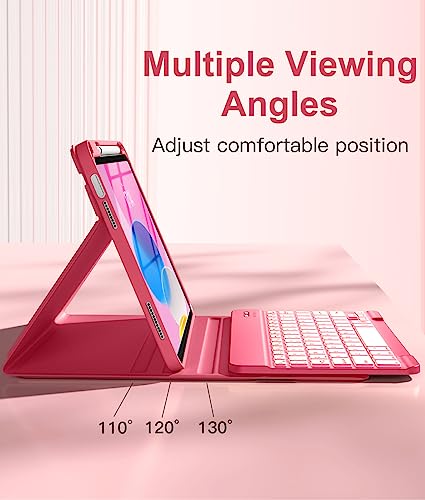 Hamile iPad 10th Generation 10.9 inch A2696/A2757/A2777, iPad 11th Generation 11 inch A3354/A3355/A3356, Magnetic Wireless Keyboard Case