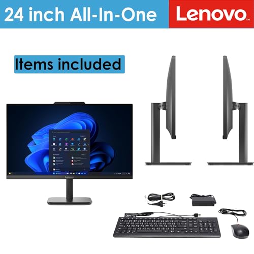 Lenovo 23.8in V100 Intel N100 1920x1080 60Hz LCD All-in-One Computer