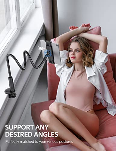 SHAWE 80cm US-Gooseneck Tablet Holder Adjustable Tabletop Flexible Mount Black
