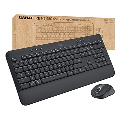 Logitech MK650 Combo for Business Wireless Mouse and Keyboard, Logi Bolt, Bluetooth - Graphite