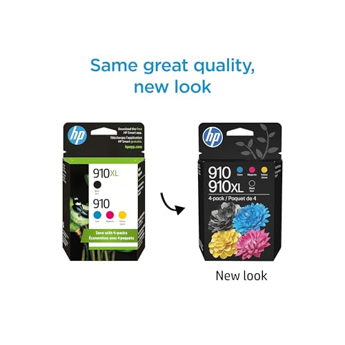 HP 910 Black & Color Ink Cartridge High Yield Compatible with OfficeJet Pro Series