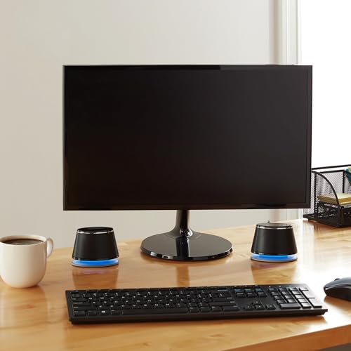 Amazon Basics 3.9" Stereo 2.0 Multimedia Speakers USB-Powered Surface Mount Black Model V620BLACK