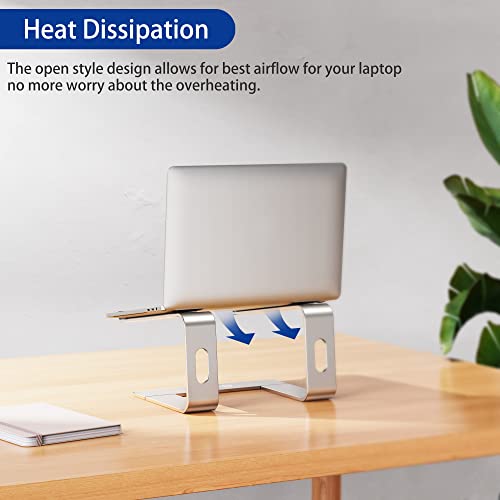 BESIGN LS03-Silver 10-15.6" Laptop Stand, Aluminum, Ergonomic, Tabletop Mount