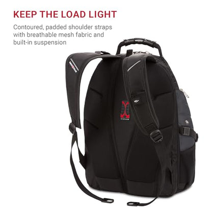 SWISSGEAR 1900 ScanSmart TSA Laptop Backpack 17 Inch RFID Protection Black/Grey 1900