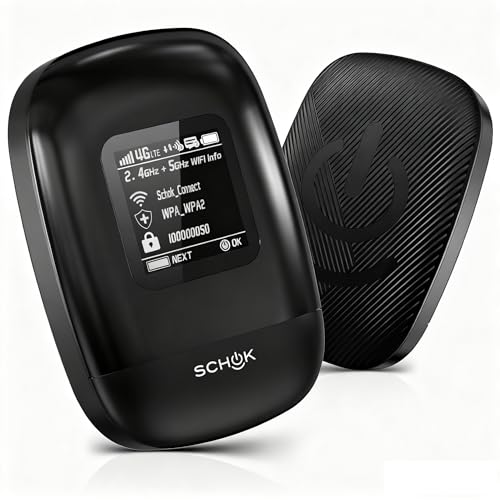SCHOK 4G LTE Mobile Hotspot G1401 - Dual-Band Wi-Fi 802.11ac, 600Mbps Data Transfer, RouterOS, WPA2-PSK