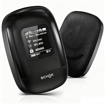 SCHOK 4G LTE Mobile Hotspot G1401 - Dual-Band Wi-Fi 802.11ac, 600Mbps Data Transfer, RouterOS, WPA2-PSK