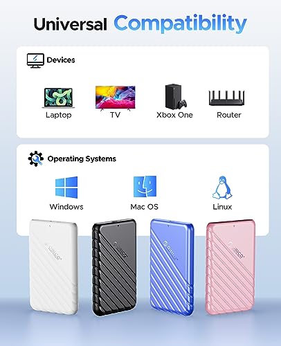 ORICO 6TB 25PW1-U3-BK External Hard Drive Enclosure USB 3.0