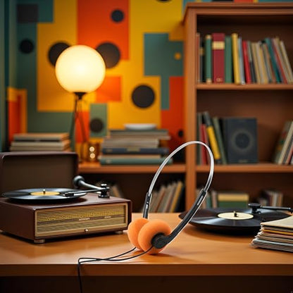 Junfamilee 1 PHFU008 Over-Ear Headphones Wired 20Hz-20kHz Dynamic Driver Orange