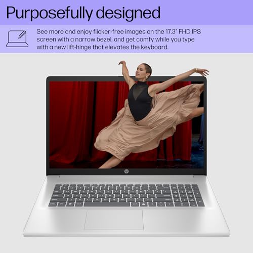 HP 17.3" Laptop, AMD Ryzen 5 7430U, 20GB RAM, 512GB SSD, 1920x1080, Wi-Fi 6, Bluetooth 5.4