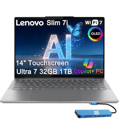 Lenovo Slim 7i 14" FHD+ Touchscreen Laptop Intel Core Ultra 7 258V 32GB DDR5 1TB SSD Arc 140V