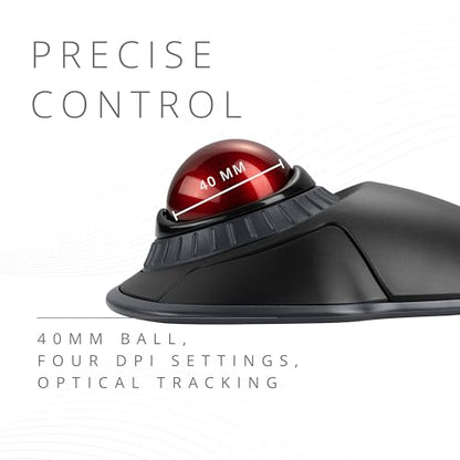 Kensington Wireless Trackball K70990WW Optical Precision with Dual Connectivity