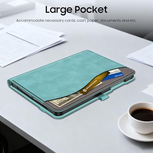 FINTIE Case for Samsung Galaxy Tab A11 Plus 11-Inch 2025/ A9 Plus 11-Inch 2023, Model Number ESBJ007, Solid Turquoise, Multi-Angle Viewing, Auto Sleep/Wake
