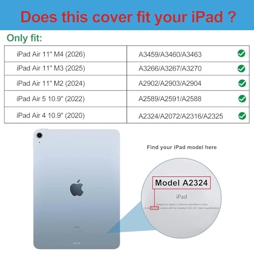 ProCase 10.9-Inch iPad Air 4th/5th Gen Protective Cover - Auto Sleep/Wake, Lightweight, Navy