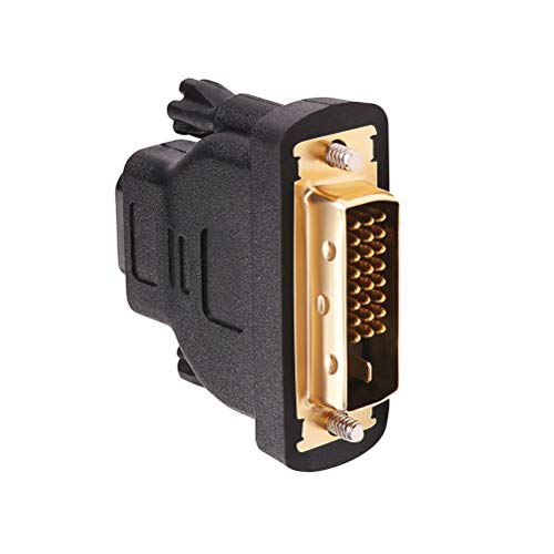 DTECH 5 x 5 x 0.5 inches CB0228 DVI to HDMI Adapter 4K 30Hz Matte Black