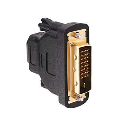 DTECH 5 x 5 x 0.5 inches CB0228 DVI to HDMI Adapter 4K 30Hz Matte Black