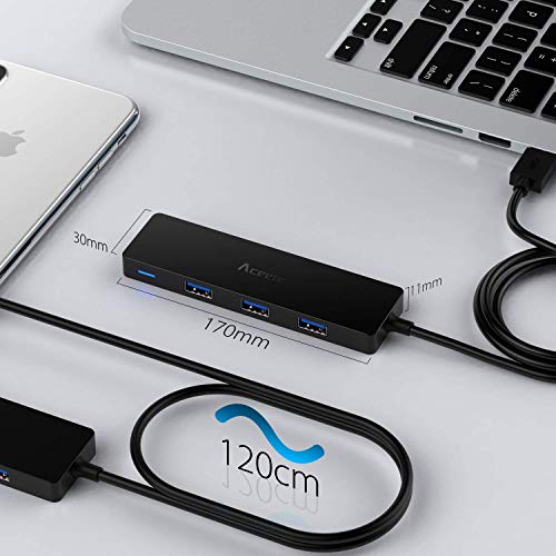 Aceele USB Hub 3.0 4-Port Multiport Expander with 4ft Cable, Model AC-T10