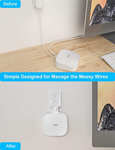 COOLWUFAN 3 Count TE007_eero_pro6_mount_3P Wall Mount Holder for eero Pro 6/6E Tri-Band WiFi 6 System