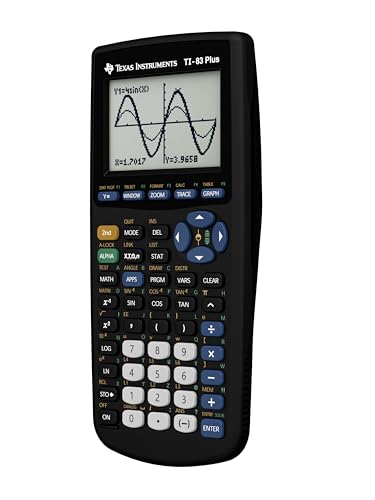 Texas Instruments 7.3L x 3.5W TI-83 Plus 3 Inches LCD Graphing Calculator