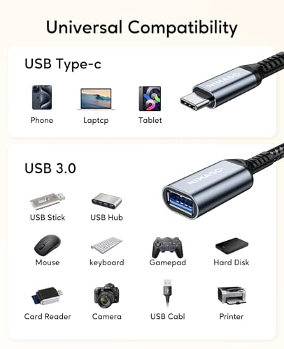 NIMASO USB-C to USB 3.0 Adapter [Model NAD20C53] 2 Count