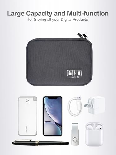 Luxtude Small LT-3-00001 Solid Polyester Cable Organizer Bag