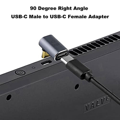 AreMe 90 Degree USB-C Male to Female Adapter ADP082 100W Power Delivery 5A Type-C Extender