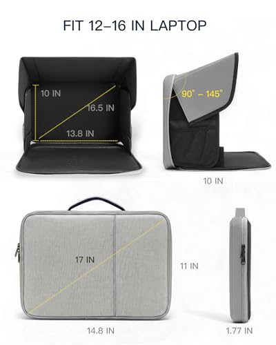 TOVICE 15.7 x 11.8 x 1.4 inches Laptop Sun Shade - Light Grey, UV-Heat Reflective, Water-Resistant