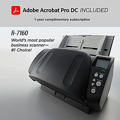 Fujitsu fi-7160 Document Scanner USB 600 DPI Color Depth 24 bpp Professional Desktop Scanner