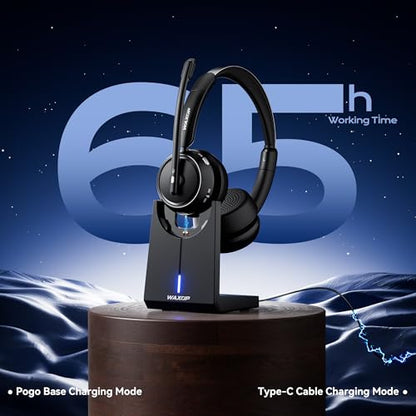 Waxop 1 Count WX-HS012 Wireless Headset with Environmental Noise Cancellation
