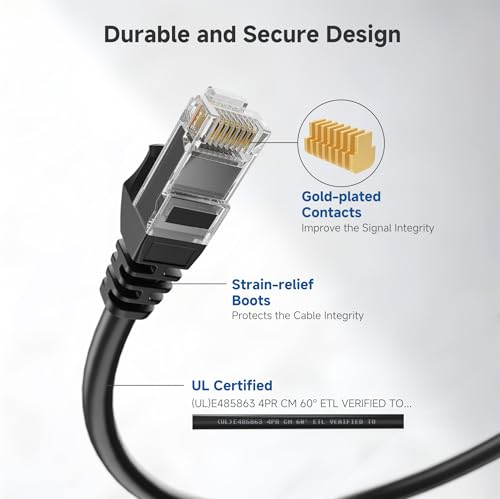 Cable Matters 10Gbps 25ft Cat 6 Snagless Ethernet Cable