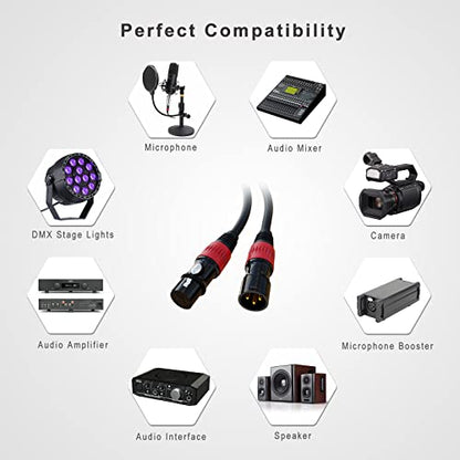 AuxLink 25ft 6 Count KN6P XLR Microphone Cable Male to Female