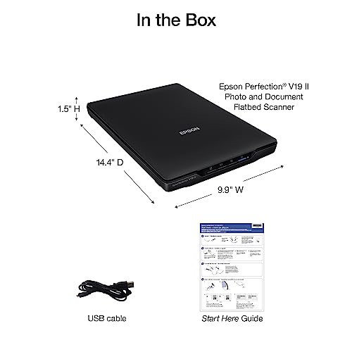 Epson Perfection V19 II Document Photo Scanner 4800 dpi USB
