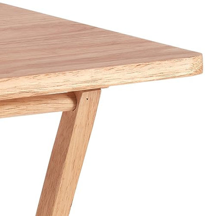Amazon Basics 15 x 19 x 26 inch Foldable Tray Table Set - Natural Finish - 4-Pack