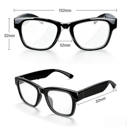 MONFOLROY KO Smart Glasses 100mAh Bluetooth Oval 6-Hour Battery Digital Translation