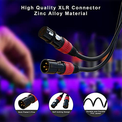 AuxLink 25ft 6 Count KN6P XLR Microphone Cable Male to Female