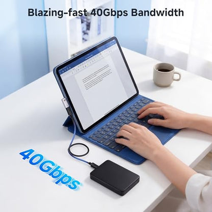 Cable Matters 90 Degree USB-C Adapter Kit Model 201313 Black 40Gbps Data Transfer Laptop and Device Connectivity