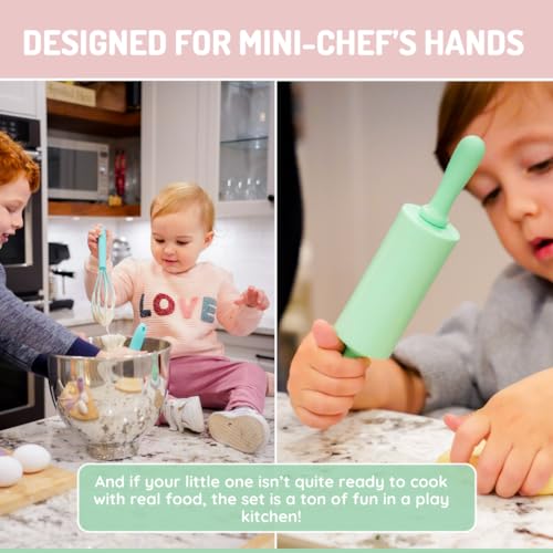 melii 5 Piece Real Mini Baking Tool Set Cooking Tools for Kids