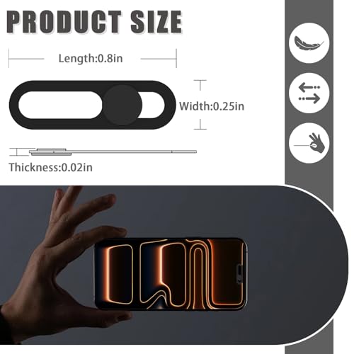 EYSOFT 0.422 ounces Front Camera Cover Black