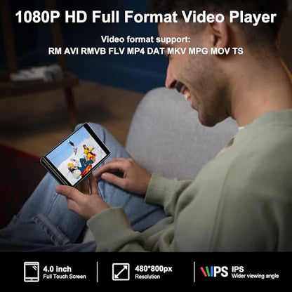 SWOFY 80GB M503Pro Digital Audio Player 4 Inch LCD Touch Screen Bluetooth USB Wi-Fi